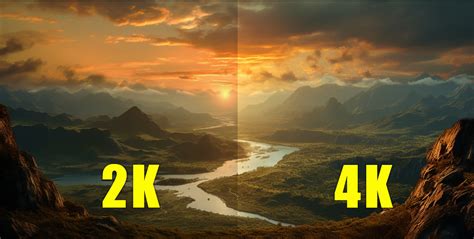 2k resolution vs 4k resolution.